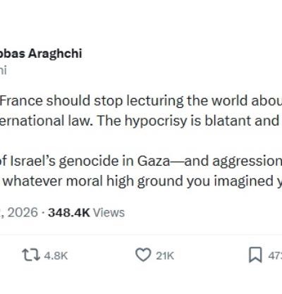 Seyed Abbas Araghchi:  Países como Francia deberían dejar de dar lecciones al mundo sobre «derechos humanos» y derecho internacional.